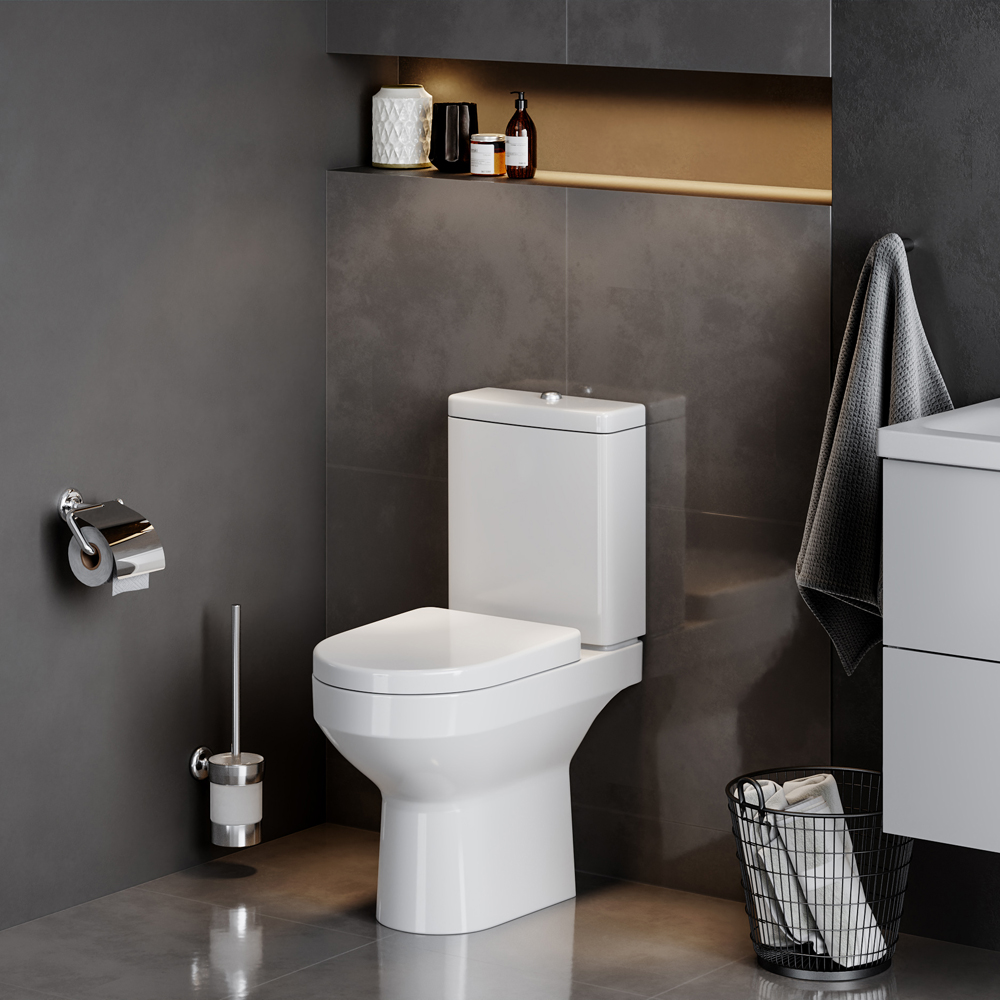 C708600SC Close-coupled rimless WC suite FlashClean, universal outlet