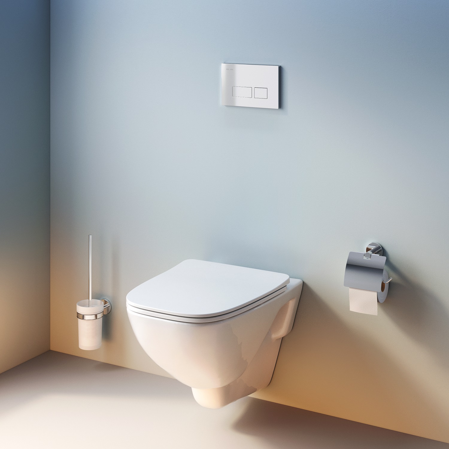 CXA1700SC FlashClean (rimless) wall-mounted toilet with soft-closing seat cover