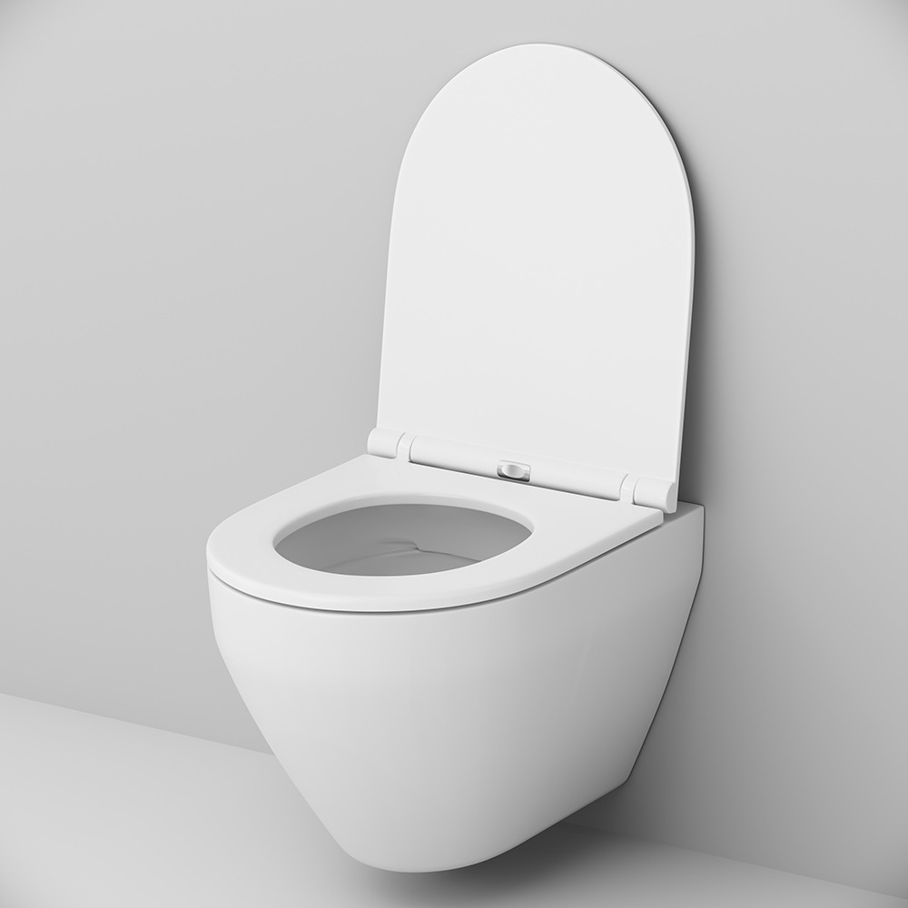 CSB1700SCA FlashClean (rimless) wall-mounted toilet with soft-closing seat cover with AntiBac