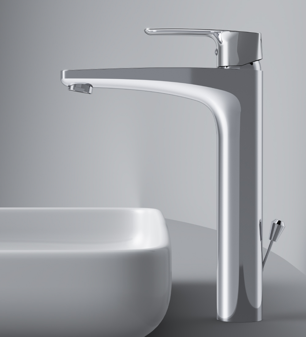 F9092200 Single-lever tall basin mixer with waste set