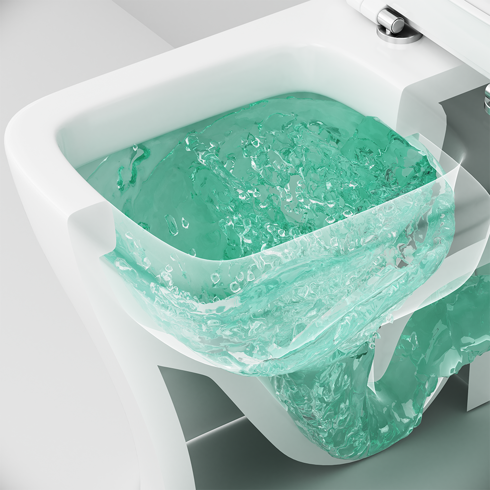 CGA8600SC FlashClean (rimless) floor-standing toilet with soft-closing seat cover